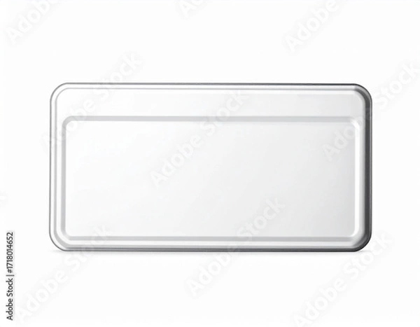 Fototapeta License plate frame mock up isolated on white background, copy space