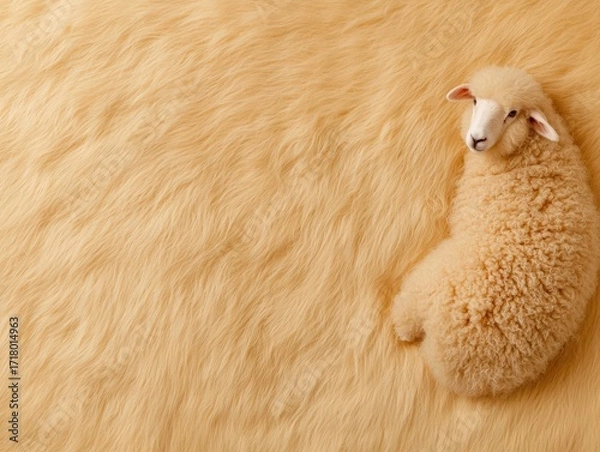 Obraz Wool Insulation for Quiet Living Naturally insulating sheep wool providing both thermal comfort and soundproofing