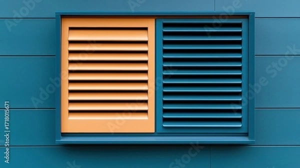 Obraz Architectural Louvers with Insulation Functional and aesthetic features combining shading and thermal efficiency