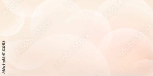 Fototapeta Brown sphere gradient backgound. Beige neutral backdrop. Abstract bg neutral gradation with circulars shape. Vector illustration