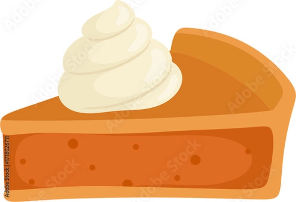 Obraz illustration pumpkin pie