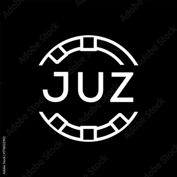 Fototapeta “Modern JUZ  Monogram Logo Design, Sleek Minimalist Letter mark in Circle, JUZ LATER LOGO, High-Contrast Branding Concept”. 
