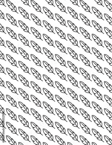 Obraz Feather Pattern Background: Seamless Delicate Design