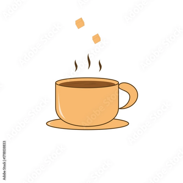 Obraz Yellow coffee cup