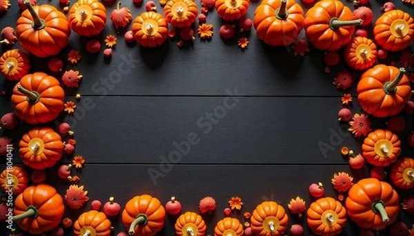 Obraz halloween background with pumpkins