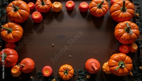 Obraz halloween background with pumpkins