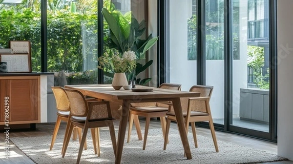 Fototapeta Modern dining area interior