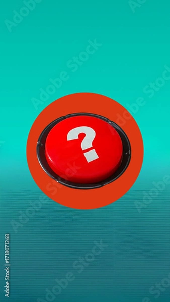 Fototapeta Explore the Intriguing World of Questions with this Vibrant Red Button Featuring A Bold Question Mark. Perfect for Quizzes, Games, And Seeking Answers. Discover Solutions, Solve Mysteries, ...