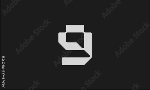 Fototapeta abstract number 9 logo