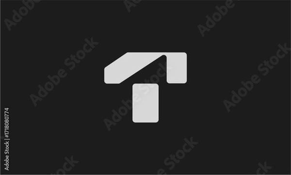Fototapeta initial t vector logo	