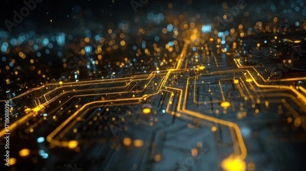 Fototapeta Abstract circuit board design