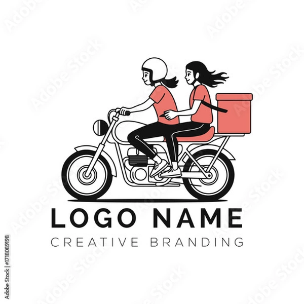 Obraz Delivery Riders logo