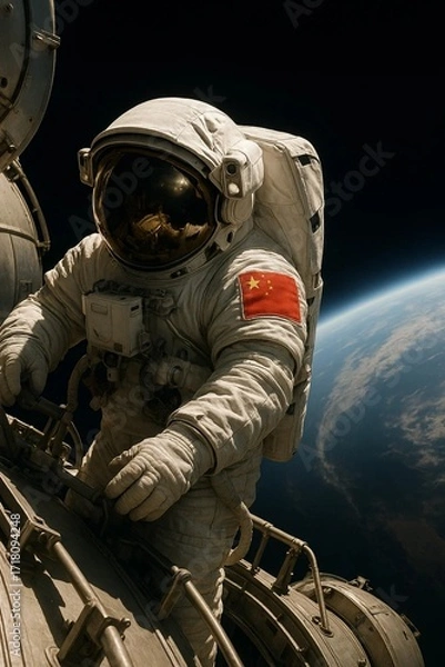 Obraz worker in protective suit