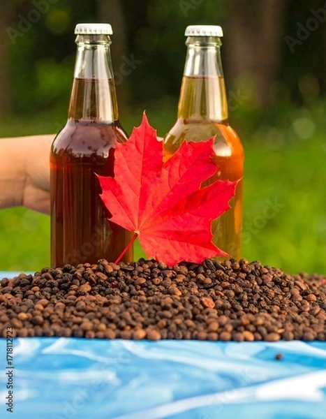 Obraz Autumnal beverages on a table