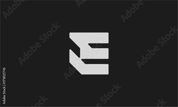 Fototapeta initial e vector logo	