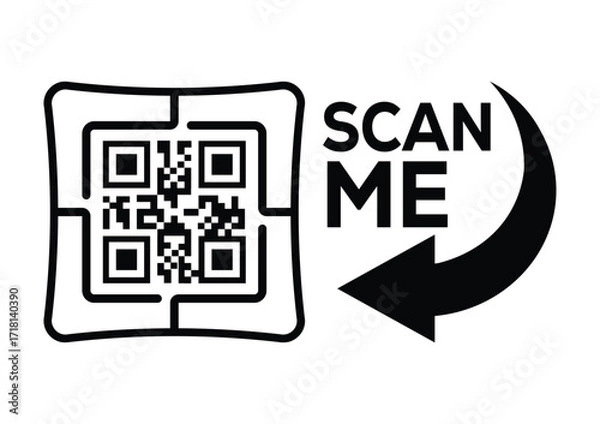 Fototapeta Scan QR code icon. Digital scanning QR code. QR code scan for smartphone. QR code for payment. Scan QR code symbol	