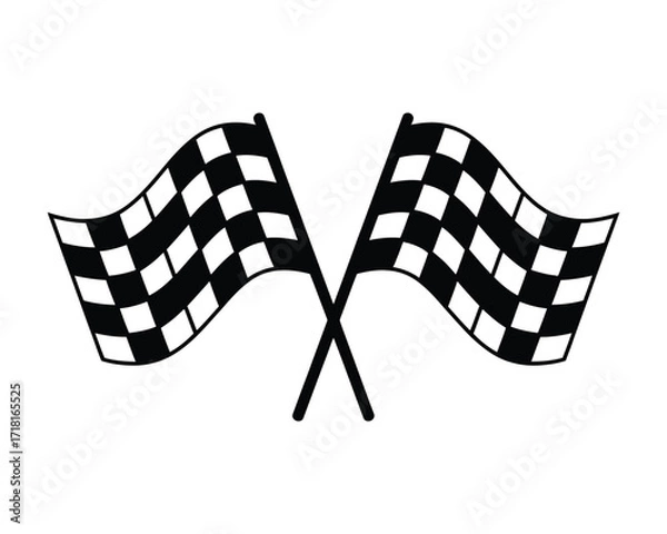 Fototapeta Checkered Flags Racing A Dynamic Illustration of Victory, Competition, and the Thrill of Motorsport