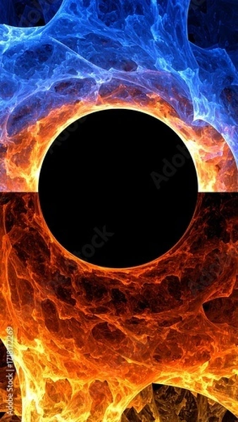 Obraz Abstract fiery circle