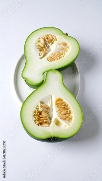 Obraz Two halves of a green vegetable