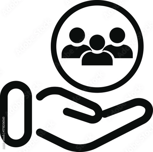 Fototapeta Customer Retention icon. customer service icon, total inclusive service, symbol isolated on white background  