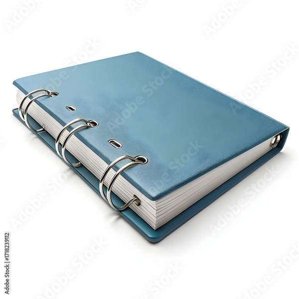 Fototapeta A ring binder file shown on a white background, used for organizing and securely storing punched
