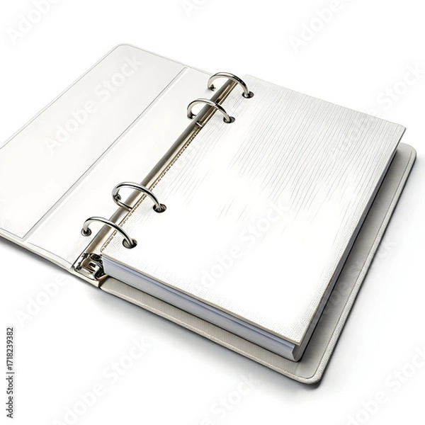 Fototapeta A ring binder file shown on a white background, used for organizing and securely storing punched