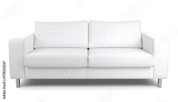 Obraz White two-seater sofa, studio shot