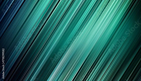 Obraz Abstract Diagonal Teal And Green Lines Background