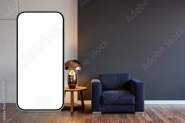 Fototapeta Strategic expansion environment with oversized digital frame integrated into a refined executive setting inspiring forward looking decisions and confident business leadership