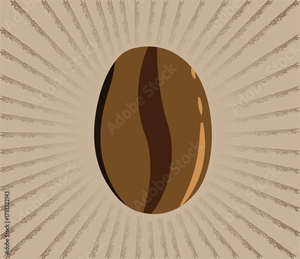 Obraz Coffee bean vector illustration