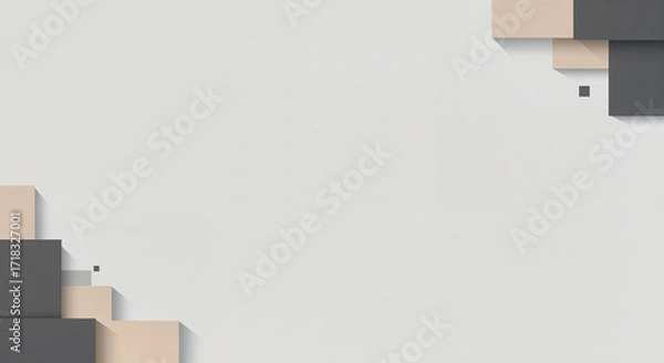 Fototapeta Abstract Modern Minimalist background with geometric shapes in soft colors  