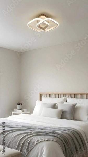 Obraz Calm and Minimalist Bedroom Retreat