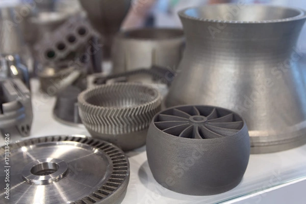 Fototapeta Samples produced by printing a 3D printer from a metal powder