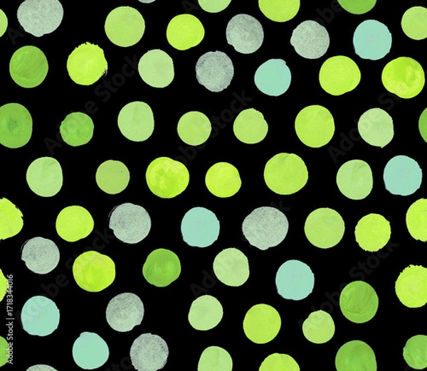 Fototapeta Seamless pattern children's print in irregular art polka dots for textiles and surface design