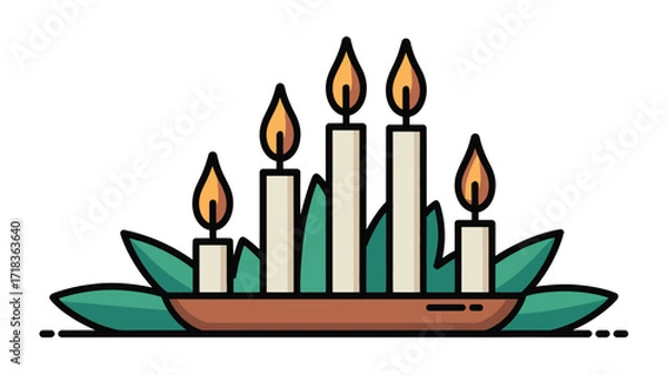 Fototapeta candlelight-outlined-vector-illustration_ZOszZWNVRg2BYn2zBKdgXQ_Gi7GjBZsQwC8gEiNxoW4SQ.eps