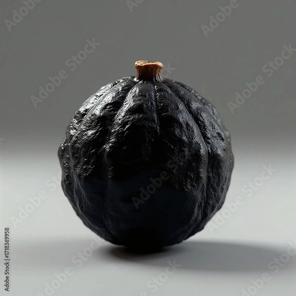 Obraz Dark and Mysterious Acorn Squash on Gray Background