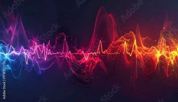 Obraz Abstract vibrant wave patterns