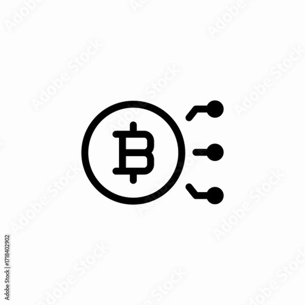 Obraz crypto currency icon sign vector