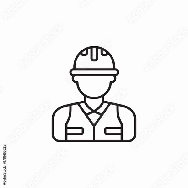 Obraz construction worker icon sign vector