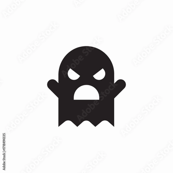 Fototapeta angry ghost icon sign vector