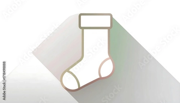 Obraz White Christmas Stocking.