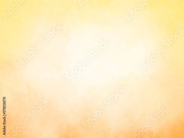 Obraz 黄色からオレンジのグラデーションが綺麗で控えめな色合いの水彩背景