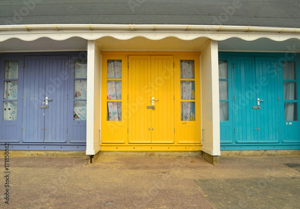 Fototapeta beach Huts Bournemouth