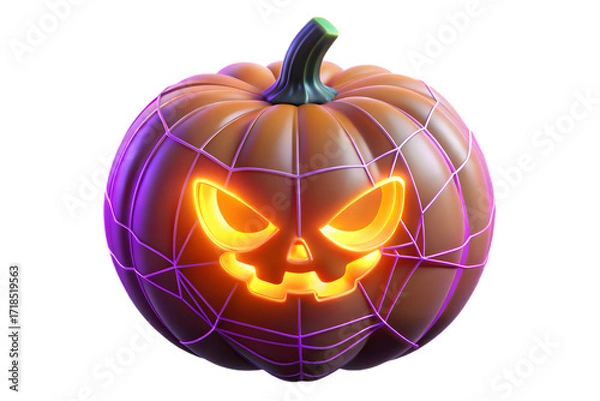 Fototapeta halloween pumpkin isolated on white vector design icon symbol