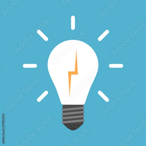 Obraz Lightning in light bulb