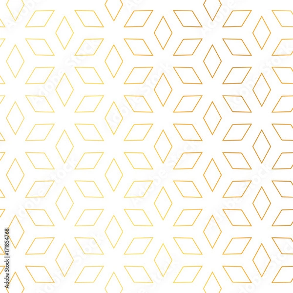 Fototapeta diamond shape golden pattern vector background