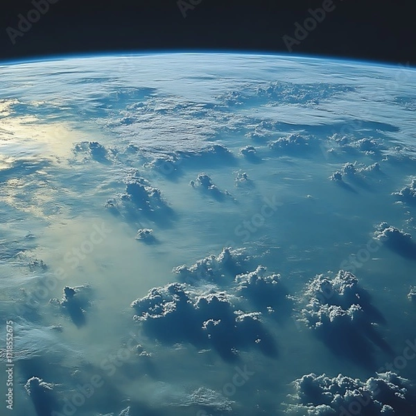 Obraz Earth from space, clouds cover the planet