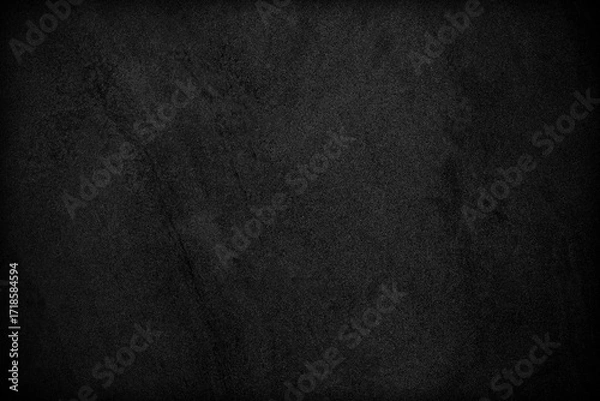 Fototapeta Dark grey black slate background or texture.