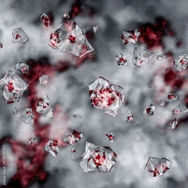 Fototapeta Abstract crystalline structures