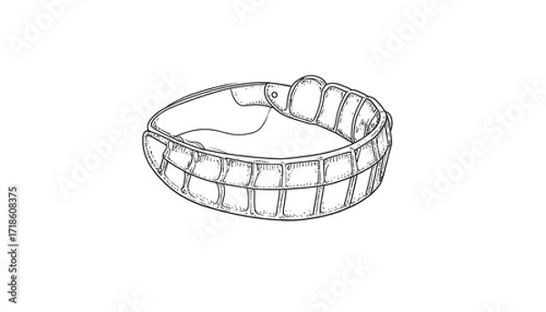 Fototapeta A simple, line drawing of a headband